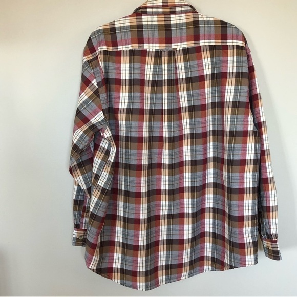 Woods & Gray earthy brown plaid button down shirt XL - Picture 4 of 8